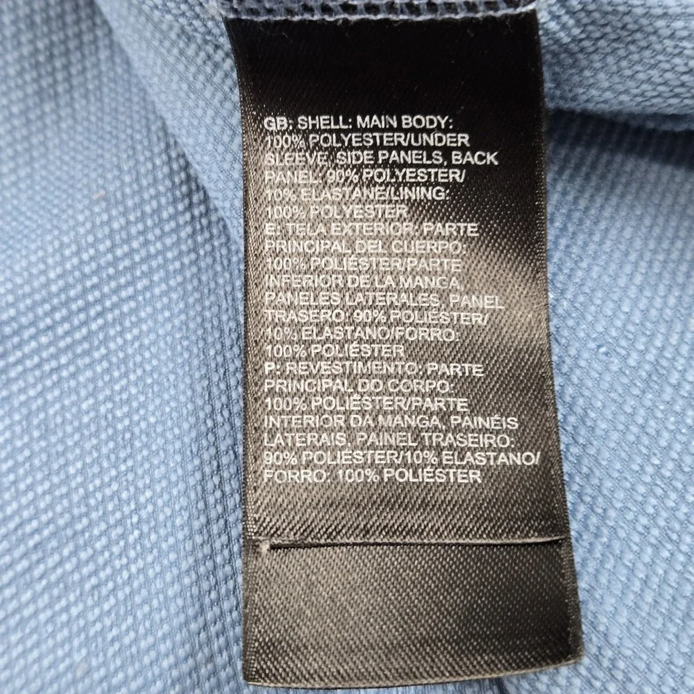 The North Face Men Jacket XL Blue Colorblock Windstopper Windbreaker Full Zip